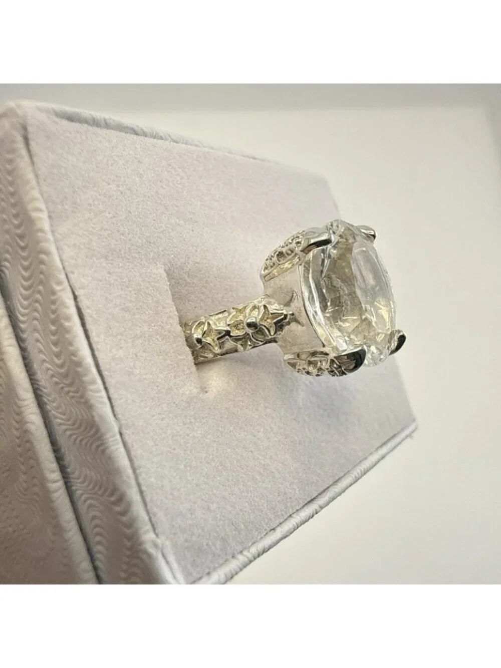 Deb Guyot Ring Sterling Silver Herkimer 
